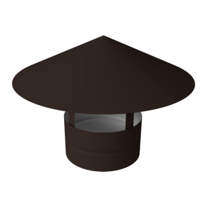 Дымник на трубу круглый d250 0,45 PE с пленкой RR 32 темно-коричневый