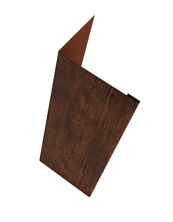 Нащельник (для калиток и ворот) 25х35 жалюзи Milan, Tokyo, Palermo 0,45 Print Premium Cherry Wood Dark FTC (L1,68)
