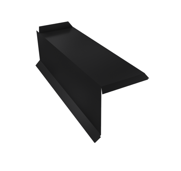 Планка торцевая сегментная 30мм Левая 0,5 Satin Matt TX RAL 9005 черный