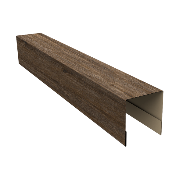 Планка боковая для забора из сайдинга (Блок-хаус new) 0,45 Print Elite Nordic Wood TwinColor (2,06м)