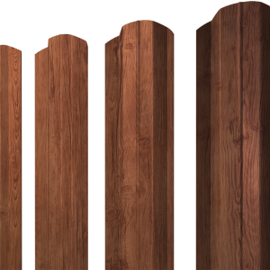 Штакетник М-образный B фигурный 0,45 Print Premium Rowan Wood Intense FTC
