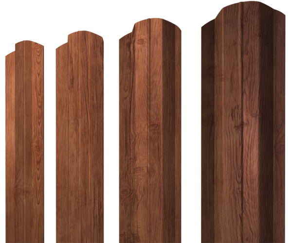 Штакетник М-образный B фигурный 0,45 Print Premium Rowan Wood Intense FTC