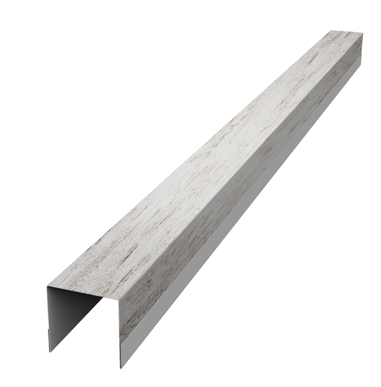 Планка вертикальная обратная для забора жалюзи Palermo 0,45 Print Elite Snow Wood TwinColor (1,8м)