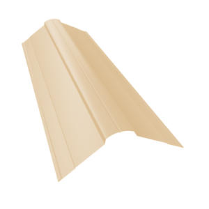 Планка конька фигурного 100x100 0,45 Drap TX RAL 1015 светлая слоновая кость (3м)