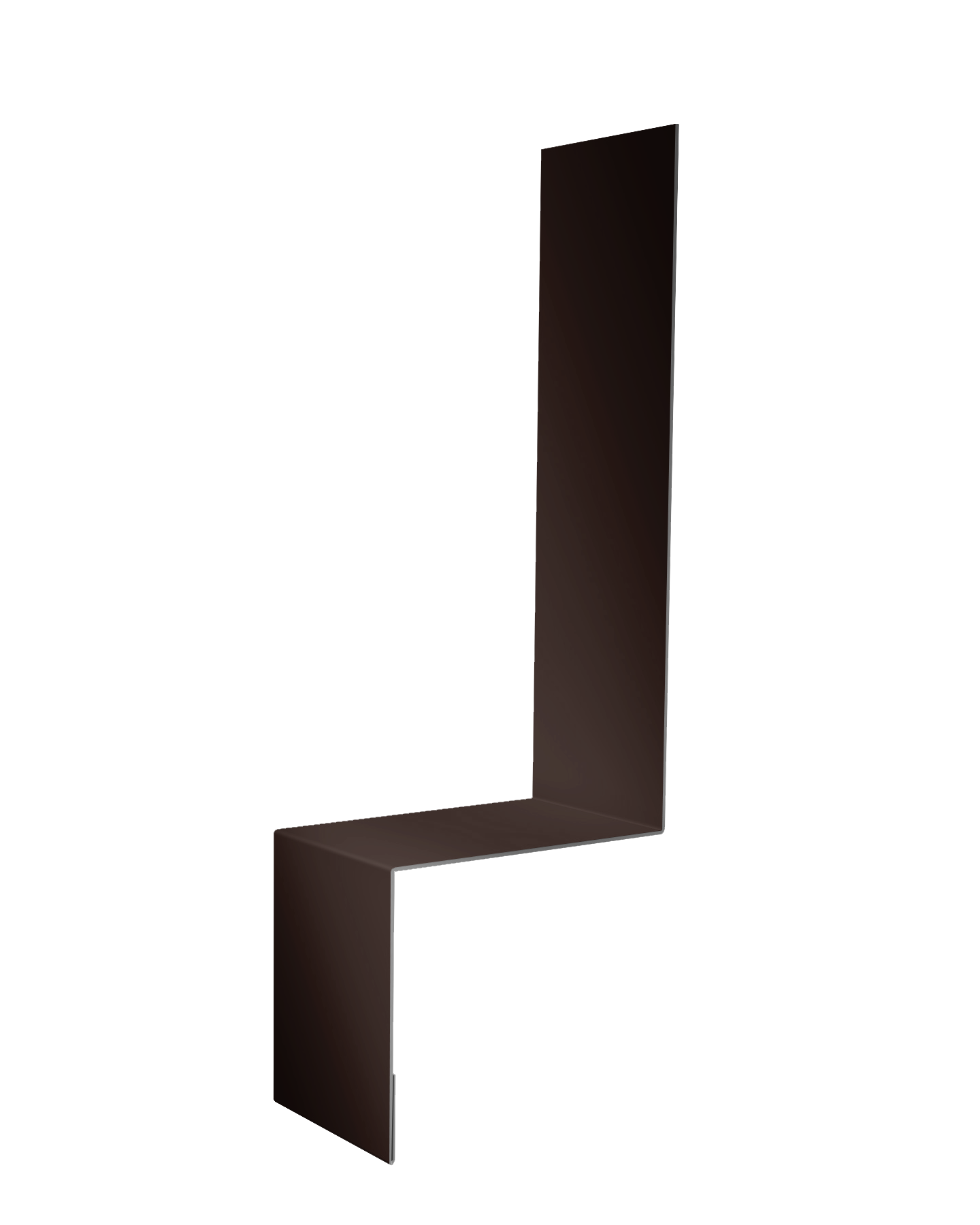 Планка примыкание боковое фальц 0,5 PurPro с пленкой RAL 8017 шоколад (2м)