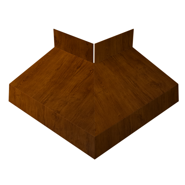 Угол отлива внешний 70 0,4 Print Premium с пленкой Golden Wood Intense FTC