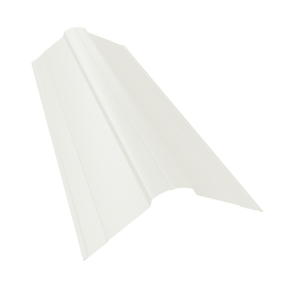 Планка конька фигурного 100x100 0,4 PE с пленкой RAL 9003 сигнальный белый (3м)