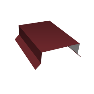 Парапетная крышка прямая 125мм 0,4 PE с пленкой RAL 3005 красное вино (2,5м)