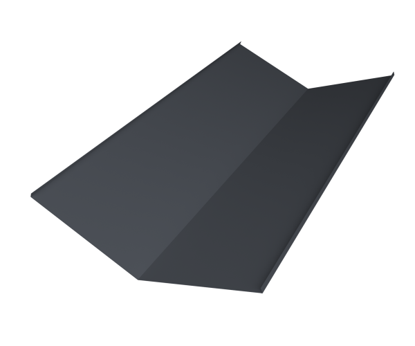 Планка ендовы нижней 300х300 0,5 Velur X RAL 7024 мокрый асфальт (2м)