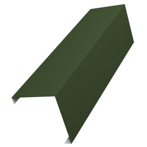 Декоративная накладка на столб универсальная угловая 60х60 для забора жалюзи 0,5 Satin Matt TX RAL 6020 хромовая зелень (1,8м)