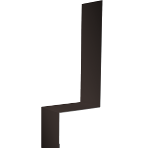 Планка примыкание боковое фальц 0,5 Atlas X с пленкой RR 32 темно-коричневый (3м)