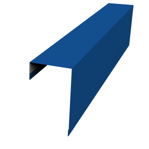 Планка торцевая фасадная фальц 65мм 0,45 PE с пленкой RAL 5005 сигнальный синий (3м)