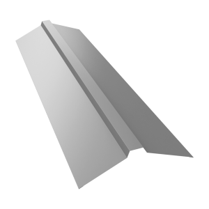 Планка конька прямоугольного 115х30х115 0,5 Satin с пленкой RAL 9003 сигнальный белый (2м)