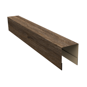 Планка боковая для забора из сайдинга (Квадро брус, Вертикаль) 0,45 Print Elite Nordic Wood TwinColor (3м)