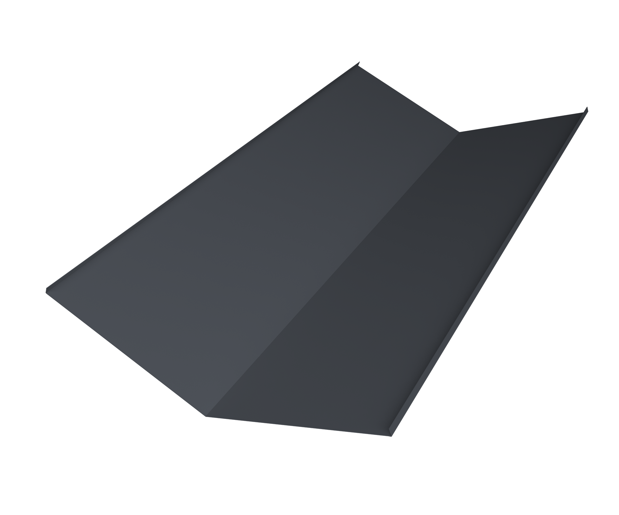 Планка ендовы нижней 300х300 0,45 PE-Double с пленкой RAL 7024 мокрый асфальт (3м)