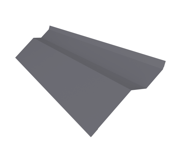 Планка примыкания внакладку Фартук S6 пристенный накладной 0,5 Satin с пленкой RAL 7004 сигнальный серый (3м)