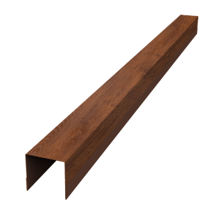 Планка вертикальная обратная для забора жалюзи Palermo 0,45 Print Premium Golden Wood Fresh TwinColor (1,8м)