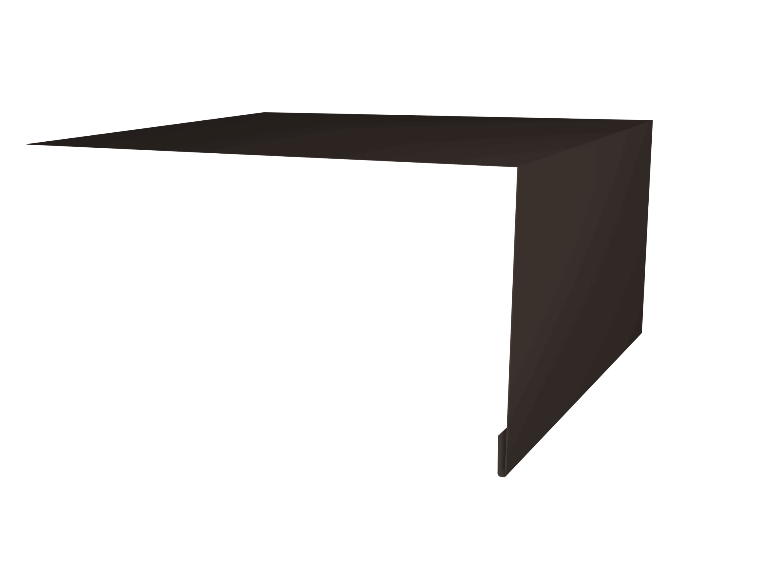 Планка околооконная простая 250х75 0,4 PE-Double с пленкой RR 32 темно-коричневый (2м)