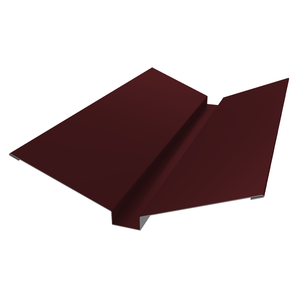 Планка ендовы верхней 115х30х115 0,45 Drap TR RAL 3005 красное вино (3м)
