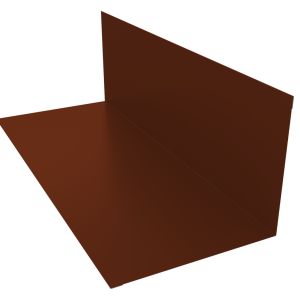Планка примыкания 130х160мм 0,5 Satin с пленкой RAL 3009 оксидно-красный (2м)