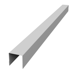 Планка вертикальная обратная для горизонтального монтажа штакетника 0,45 Drap TX RAL 9003 сигнальный белый (1,8м)