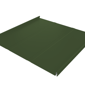 Фальц двойной стоячий Line Grand Line 0,5 Satin Matt TX с пленкой на замках RAL 6020 хромовая зелень