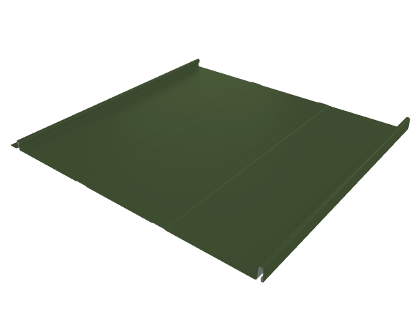 Фальц двойной стоячий Line Grand Line 0,5 Satin Matt TX с пленкой на замках RAL 6020 хромовая зелень