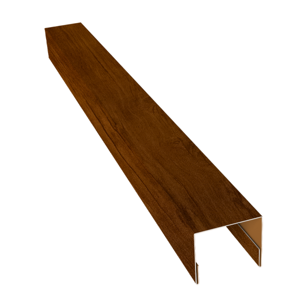 Планка П-образная заборная 24 0,45 Print Premium Golden Wood Intense FTC (3м)