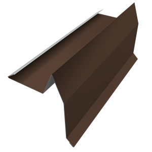Планка торцевая для шифера 0,45 Drap TX RAL 8017 шоколад (2м)