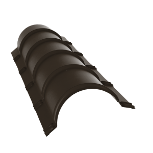 Планка малого конька полукруглого 0,5 Satin Matt TX RR 32 темно-коричневый (1,97м)