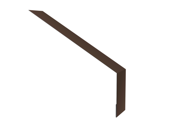 Планка карнизная для мягкой кровли 135х50 0,5 Satin Matt RAL 8017 шоколад (3м)