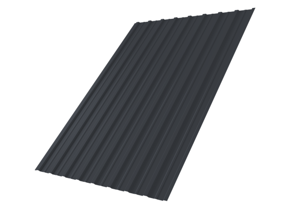 Профнастил С10A 0,4 PE-Double RAL 7024 мокрый асфальт