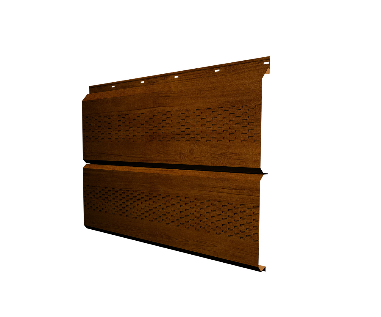 Софит ЭкоБрус new без перфорации 0,45 Print Premium с пленкой Golden Wood Intense FTC