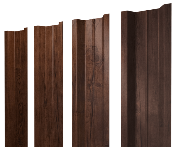 Штакетник П-образный В с прямым резом 0,45 Print Premium Cherry Wood Fresh TwinColor