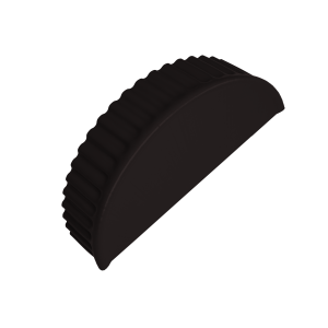 Заглушка малая торцевая 0,5 PurPro Matt 275 RAL 9005 черный