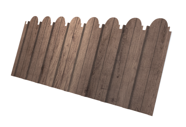 Профнастил C10A фигурный 0,45 Print Premium Almond Wood Fresh