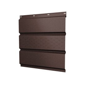 Софит металлический центральная перфорация 0,5 Satin Matt TX с пленкой RAL 8017 шоколад