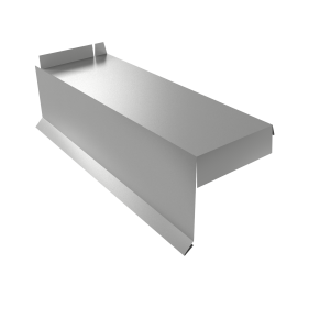 Планка торцевая сегментная Квадро профи Левая стартовая 0,5 Satin RAL 9006 бело-алюминиевый