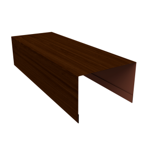 Крышка для забора из сайдинга (Квадро брус, Вертикаль) 0,45 Print Elite Choco Wood TwinColor (2,54м)