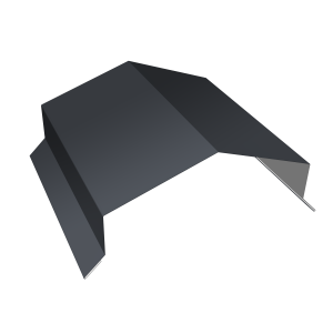 Парапетная крышка угольная 150мм 0,5 Satin с пленкой RAL 7024 мокрый асфальт (3м)