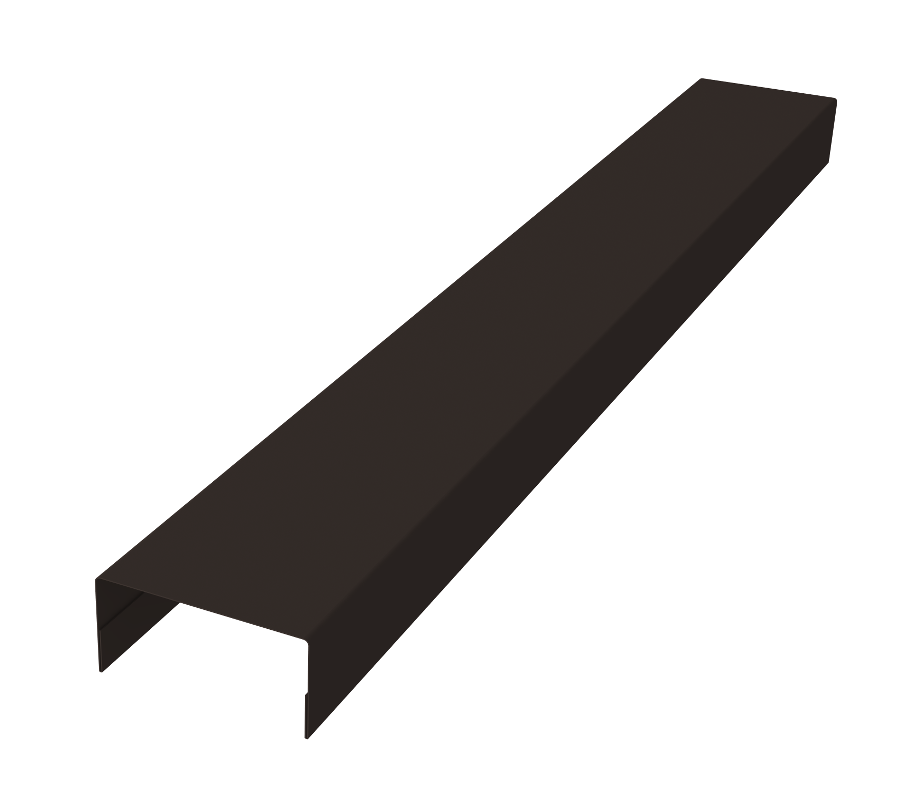 Крышка забора для горизонтального монтажа штакетника 0,5 Atlas X RR 32 темно-коричневый (2м)