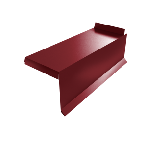 Планка торцевая сегментная Квадро профи Правая 0,5 Satin Matt RAL 3005 красное вино