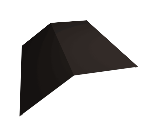 Планка конька плоского 190х190 0,5 Drap RR 32 темно-коричневый (3м)