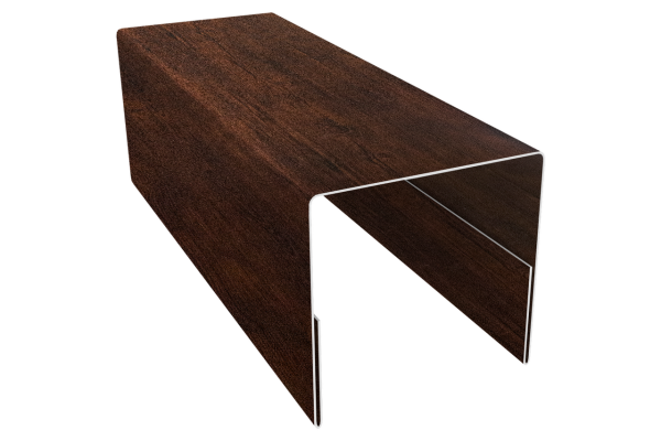 Планка П-образная заборная 20 0,45 Print-Double Premium Cherry Wood Dark F (3м)
