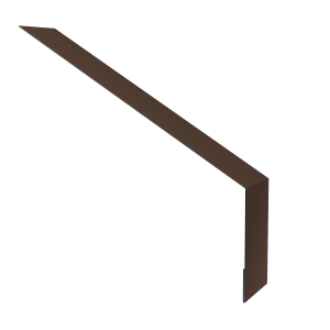 Планка карнизная для мягкой кровли 135х50 0,5 Satin Matt RAL 8017 шоколад (2м)