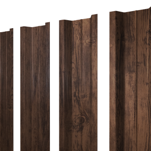 Штакетник П-образный В с прямым резом 0,45 Print-Double Premium Antique Wood