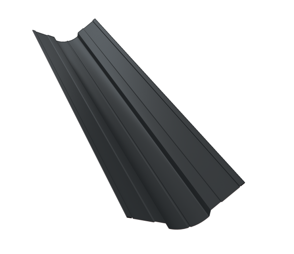 Планка ендовы верхней фигурной 70x70 0,5 Velur X RAL 7016 антрацитово-серый (2м)