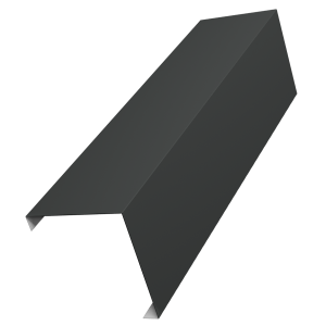 Декоративная накладка на столб универсальная угловая 80х80 для забора жалюзи 0,5 GreenCoat Pural BT, matt  RR2H3 (RAL 7016 антрацитово-серый) (2,5м)