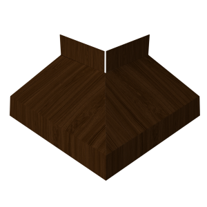 Угол отлива внешний 70 0,45 Print Elite с пленкой Choco Wood TwinColor