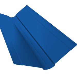Планка ендовы верхней фигурной 150x150 0,7 PE с пленкой RAL 5005 сигнальный синий (2м)